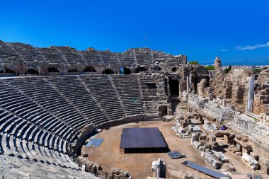 Old amphitheater in Side, Turkey clipart