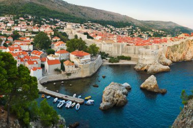 gün batımında dubrovnik, Hırvatistan