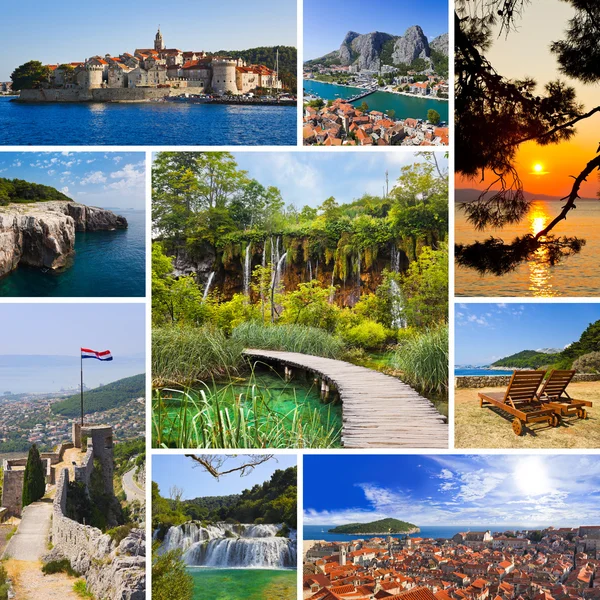 Collage of Croatia travel images — Stok fotoğraf