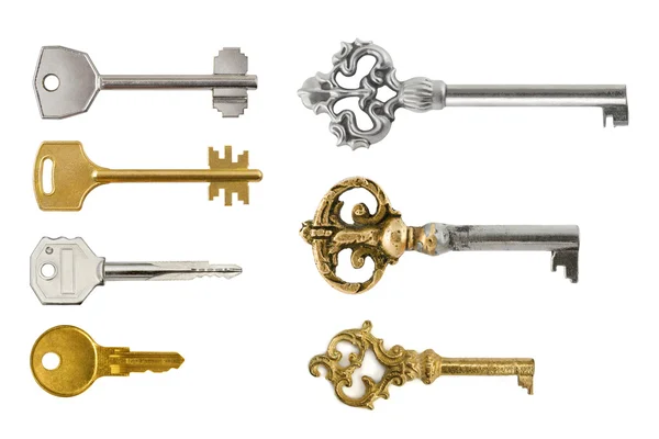 Conjunto de chaves retro e modernas — Fotografia de Stock