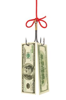 Fishing hook and money clipart