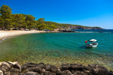 Beach at Phaselis in Antalya, Turkey clipart