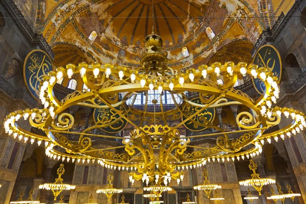 Interior de mosaico en Hagia Sophia en Estambul Turquía —  Fotos de Stock