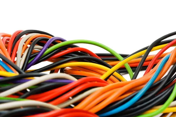 Vícebarevné počítače kabel — Stock fotografie