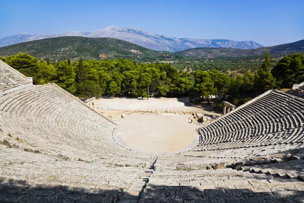 Rovine dell'anfiteatro Epidauro, Grecia — Foto Stock