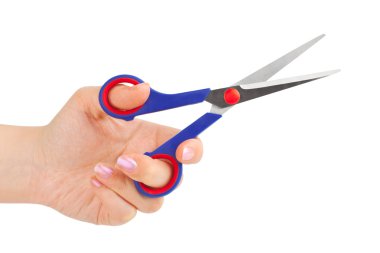 Scissors in hand