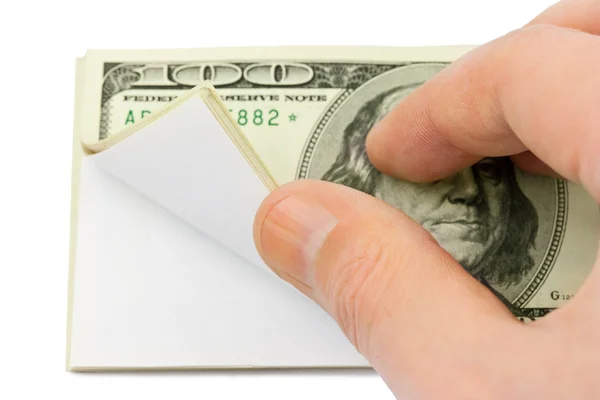 Hand and wad of paper — Stock Photo, Image