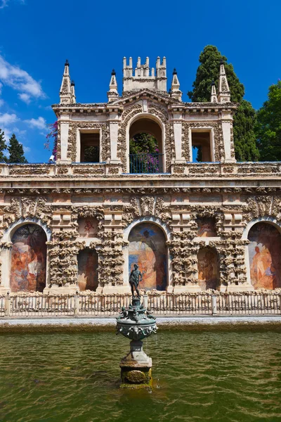 Real Alcazar Gardens in Seville Spain — Stock Photo, Image