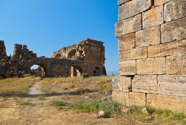 pamukkale Türkiye'de eski kalıntılar