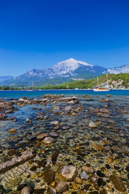 Beach at Phaselis in Antalya, Turkey clipart