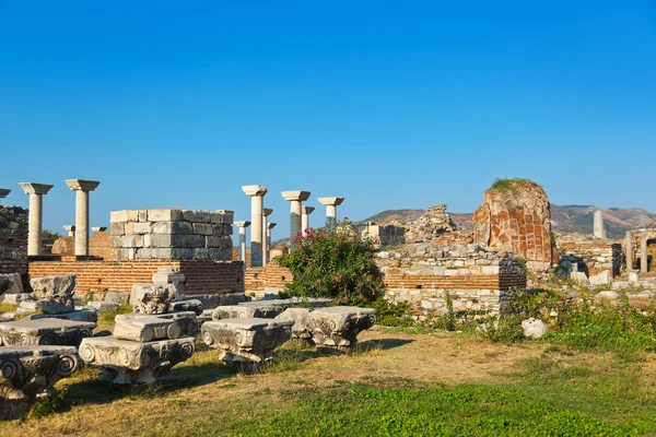 Ruins of st. Johns Basilica at Selcuk Ephesus Turkey — Stock Photo, Image