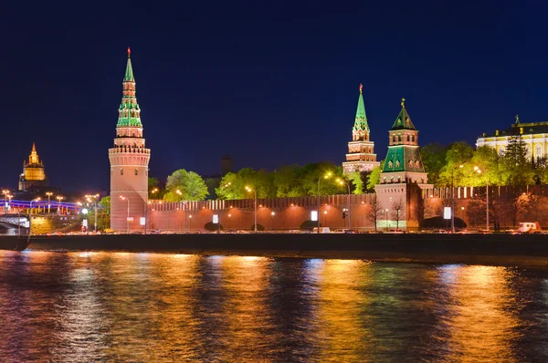 Kremlin en Moscú por la noche —  Fotos de Stock