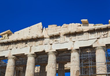 Atina, Yunanistan 'daki Akropolis' teki Parthenon tapınağı