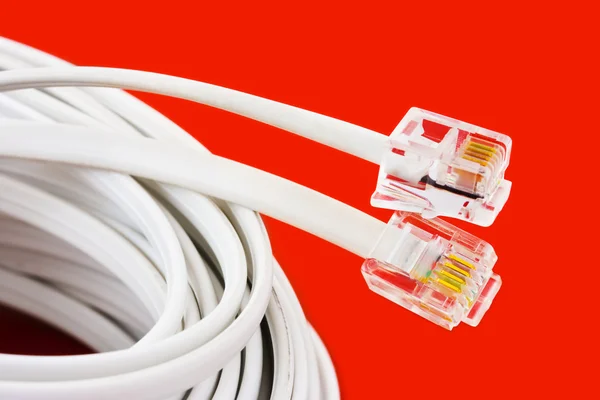 Macro de cable de teléfono —  Fotos de Stock