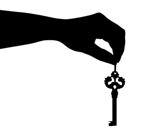 Ключ от руки — стоковое фото