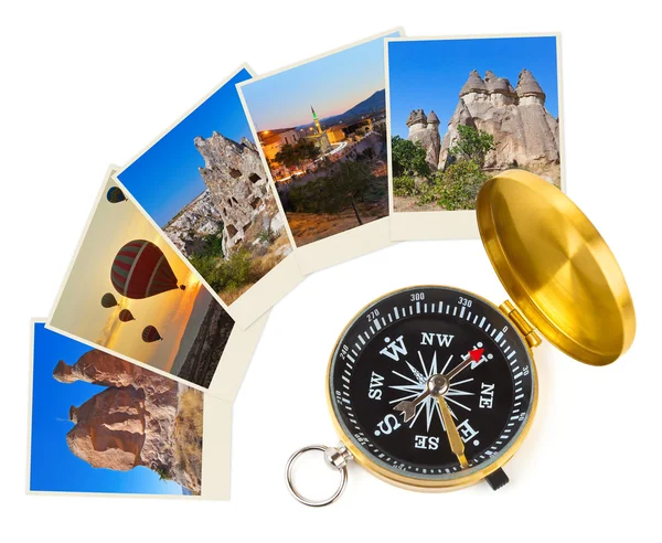 Cappadocië Turkije beelden en kompas — Stockfoto