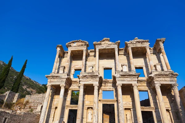 Antyczny biblioteka Celsjusza w Efezie, Turcja — Zdjęcie stockowe