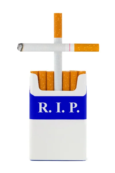 Grave made of cigarettes — Stock Photo, Image