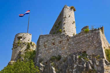 Old fort in Klis, Croatia clipart