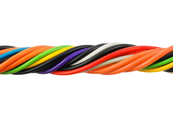 Veelkleurige computer kabel — Stockfoto
