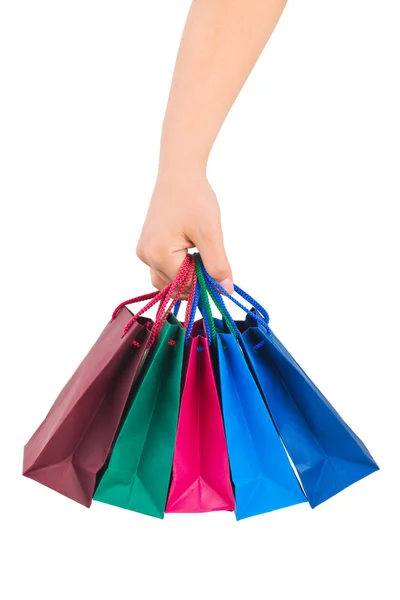 stock image Hand with shopping bags