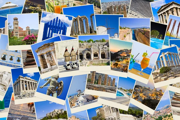 Пачка фотографий путешествий по Греции — стоковое фото