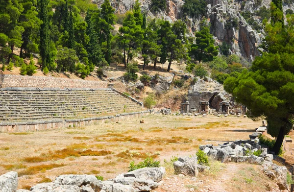 Руины стадиона в Делфи, Греция — стоковое фото