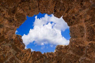 Sky in stone hole clipart