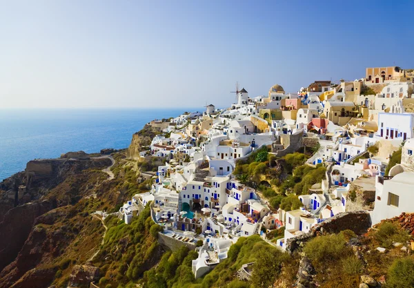 Byn oia på santorini, Grekland — Stockfoto