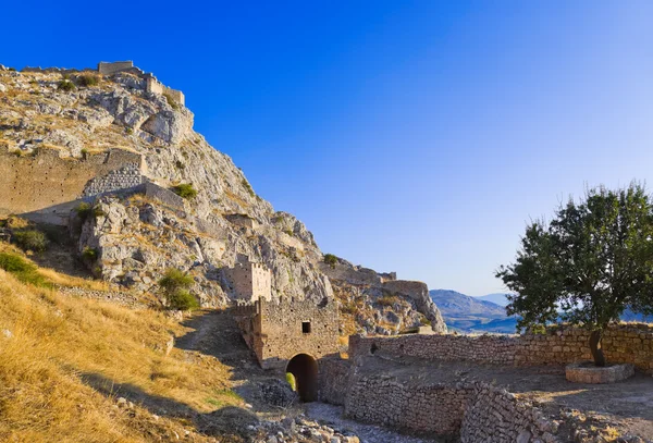 Corinth, Yunanistan'ın eski kalede — Stok fotoğraf