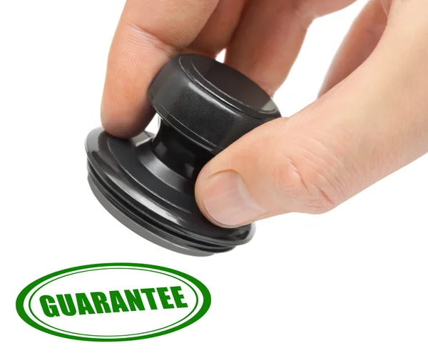 stock image Hand and stamp Guarantee