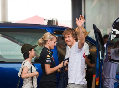 SEPANG, MALAYSIA - APRIL 10: Sebastian Vettel (team Red Bull Rac clipart