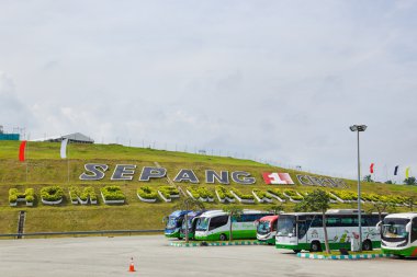 SEPANG, MALAYSIA - APRIL 10: racing track of Formula 1, GP Malay clipart