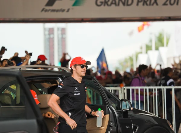 SEPANG, MALAYSIA - APRIL 10: Jenson Button (team McLaren Mercede — Stock Photo, Image
