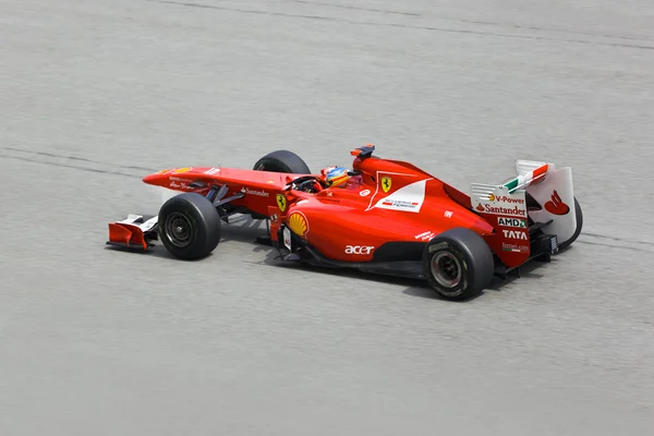 SEPANG, MALÁSIA - 8 de abril: Fernando Alonso (equipe Scuderia Ferra — Fotografia de Stock