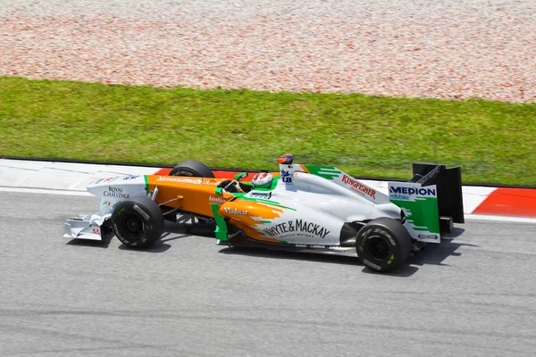 Sepang, malaysien - 8. april: adrian sutil (team force india) bei f — Stockfoto