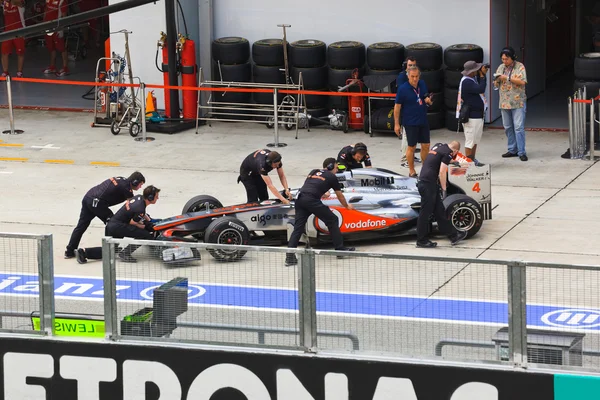 SEPANG, MALASIA - 8 DE ABRIL: Jenson Button (equipo Vodafone McLaren — Foto de Stock