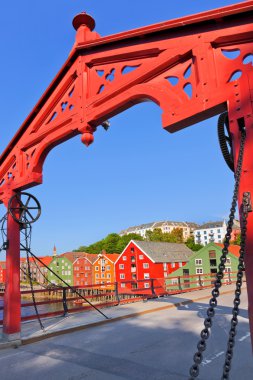 Cityscape of Trondheim, Norway clipart