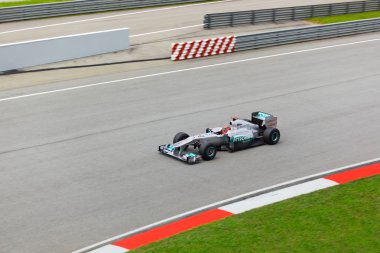 SEPANG, MALAYSIA - APRIL 8: Michael Schumacher (team Mercedes Pe clipart