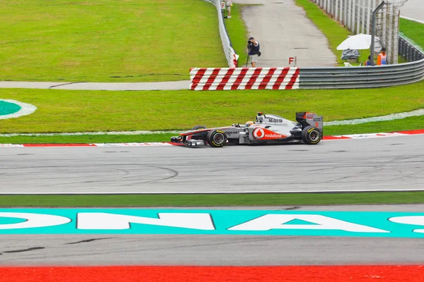 SEPANG, MALAYSIA - 9 de abril: Lewis Hamilton (equipe McLaren Mercede — Fotografia de Stock