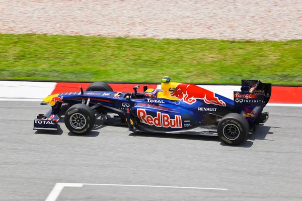 SEPANG, MALAYSIA APRIL 8: Mark Webber (tim Red Bull Racing) a — Stok Foto
