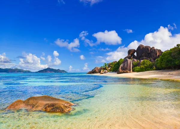 Beach Source d'Argent alle Seychelles — Foto Stock