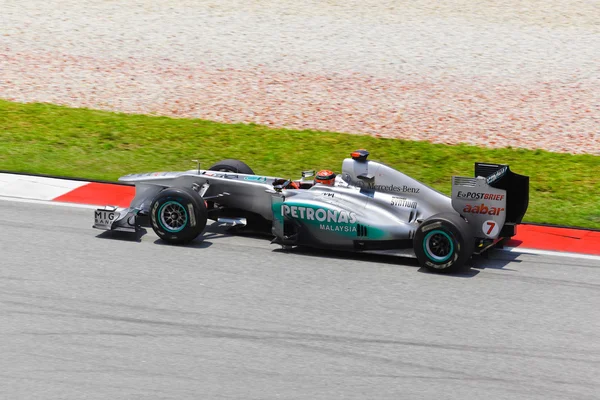 SEPANG, MALAYSIA - 8 APRILE: Michael Schumacher (squadra Mercedes Pe — Foto Stock