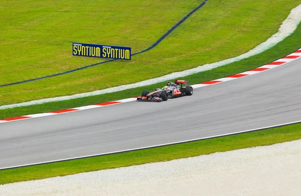 SEPANG, MALASIA - 9 DE ABRIL: Lewis Hamilton (equipo McLaren Mercede — Foto de Stock