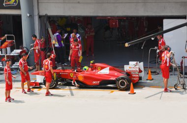 SEPANG, MALAYSIA - APRIL 8: Felipe Massa (team Scuderia Ferrari clipart