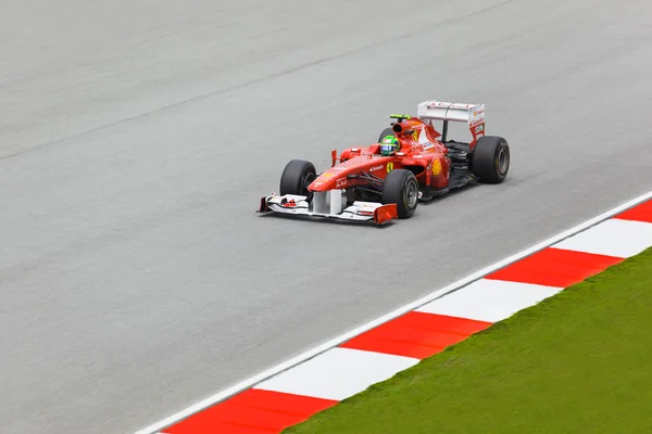 SEPANG, MALÁSIA - 8 de abril: Felipe Massa (equipe Scuderia Ferrari — Fotografia de Stock