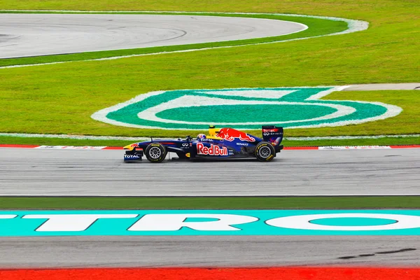 SEPANG, MALÁSIA - 9 de abril: Mark Webber (equipe Red Bull Racing) a — Fotografia de Stock