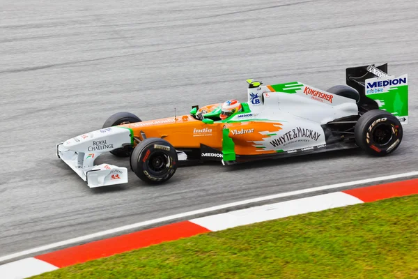 SEPANG, MALAYSIA - huhtikuu 8: Paul Di Resta (joukkue Force India) at — kuvapankkivalokuva