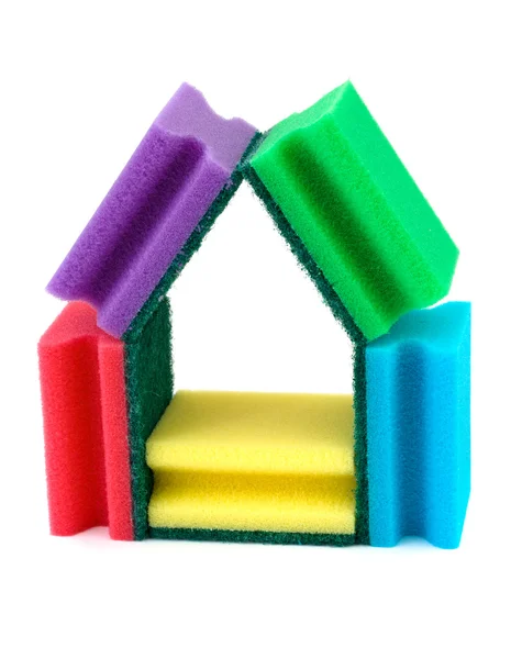 Casa feita de esponjas — Fotografia de Stock