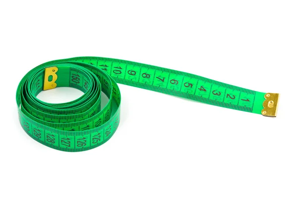 Grön måttband — Stockfoto